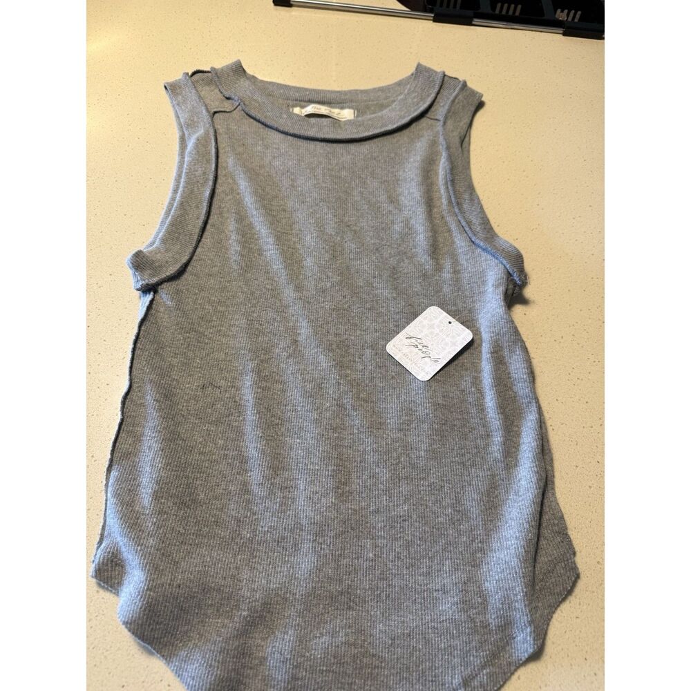 We the Free People Women's Gray Ribbed Tank NWT